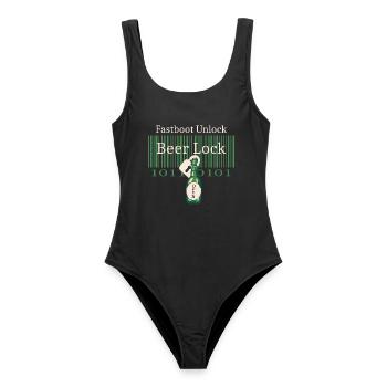 Hacker Beer Castle - Maillot de bain femme - noir - Devant - AI Model Female 172 light (172cm)