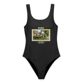 Irland Adare Vintage Reisemarke - Frauen Badeanzug - Schwarz - Vorne - AI Model Female 172 light (172cm)