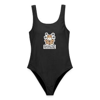 Schrödingers Katze Quantum Fluff Physik Geschenk - Frauen Badeanzug - Schwarz - Vorne - AI Model Female 172 light (172cm)