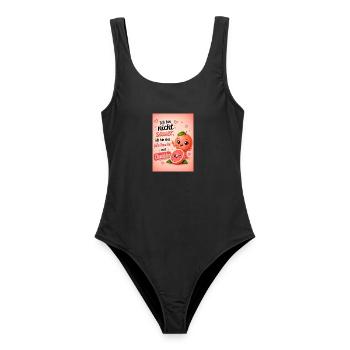 Süße Grapefruit mit Charakter - Frauen Badeanzug - Schwarz - Vorne - AI Model Female 172 light (172cm)