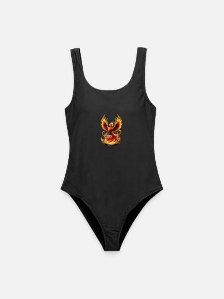 Feuerphönix Flammenwirbel - Frauen Badeanzug - Schwarz