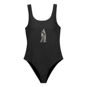 tödlicher Blick - Frauen Badeanzug - Schwarz - Vorne - AI Model Female 172 light (172cm)