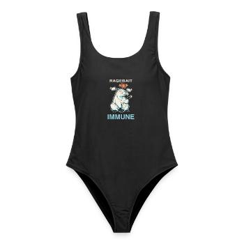 Capybara Ragebait Immune Jugendwort 2026 Geschenk - Frauen Badeanzug - Schwarz - Vorne - AI Model Female 172 light (172cm)
