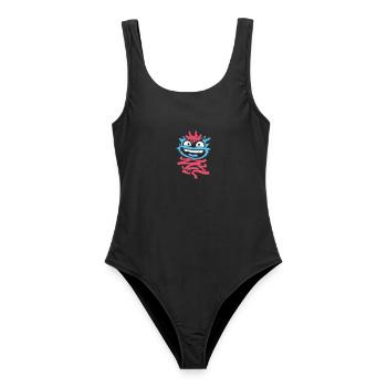 Petits Monstres : Singe punk avec clin d’œil - Maillot de bain femme - noir - Devant - AI Model Female 172 light (172cm)