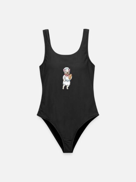 Französische Bulldogge Bäcker Brot Backen - Frauen Badeanzug - Schwarz
