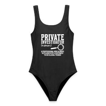 Détective Observation des costumes Détective privé - Maillot de bain femme - noir - Devant - AI Model Female 172 light (172cm)