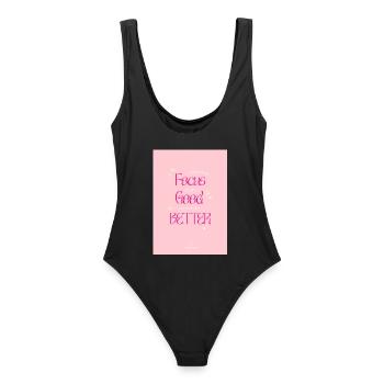 Lorsque vous vous concentrez sur le bien, le bien s’améliore - Maillot de bain femme - noir - Dos - AI Model Female 172 light (172cm)