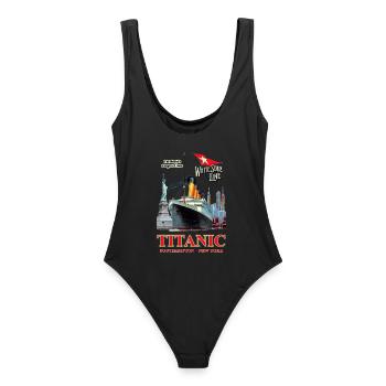 TITANIC CREATION Louis RUNEMBERG © Adagp - Maillot de bain femme - noir - Dos - AI Model Female 172 light (172cm)