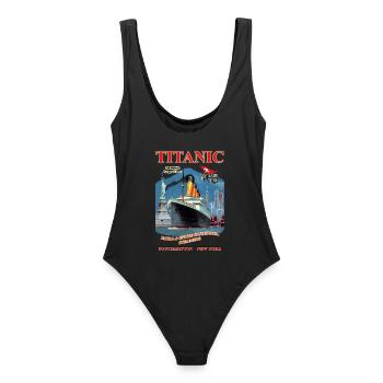 TITANIC SPIRIT création Louis RUNEMBERG © Adagp - Maillot de bain femme - noir - Dos - AI Model Female 172 light (172cm)