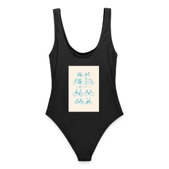 Tous les vélos sont sympas | Tous les vélos sont magnifiques - Maillot de bain femme - noir - Dos - AI Model Female 172 light (172cm)