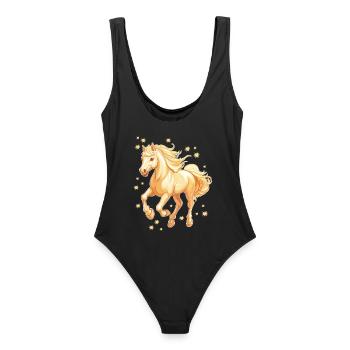 Cheval avec des étoiles - Maillot de bain femme - noir - Dos - AI Model Female 172 light (172cm)