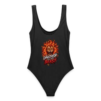 Unleash your inner Beast - Frauen Badeanzug - Schwarz - Hinten - AI Model Female 172 light (172cm)