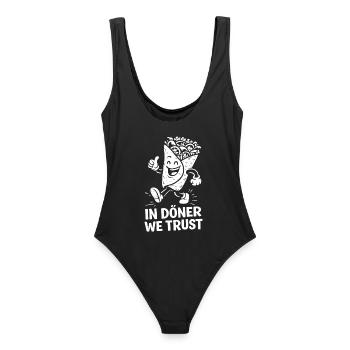 In Döner We Trust – le Snack le Plus Sacré du Monde - Maillot de bain femme - noir - Dos - AI Model Female 172 light (172cm)