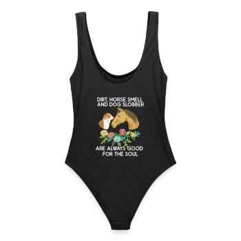 Cadeau d'amant de chien de cheval de chien - Maillot de bain femme - noir - Dos - AI Model Female 172 light (172cm)