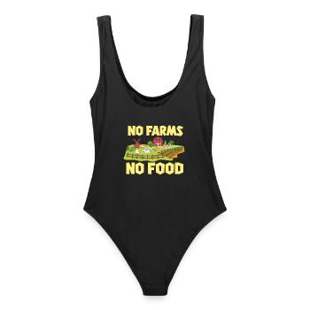 No Farms No Food - Cadeau pour fermier et fermier - Maillot de bain femme - noir - Dos - AI Model Female 172 light (172cm)