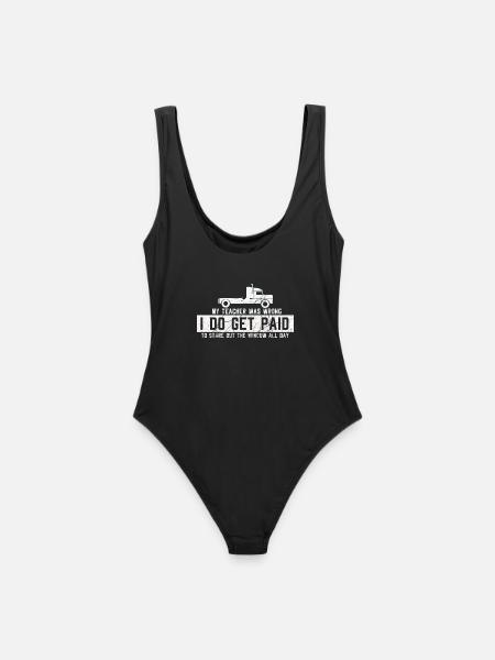 truck driver - Women's Swimsuit - black
