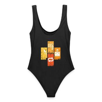 voitures - Maillot de bain femme - noir - Dos - AI Model Female 172 light (172cm)