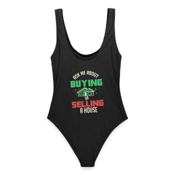 Agents immobiliers - Maillot de bain femme - noir - Dos - AI Model Female 172 light (172cm)