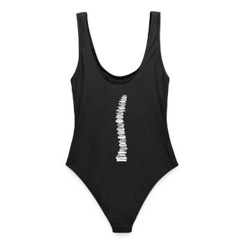 Livres colonne vertébrale colonne vertébrale rat de bibliothèque rat de bibliothèque - Maillot de bain femme - noir - Dos - AI Model Female 172 light (172cm)