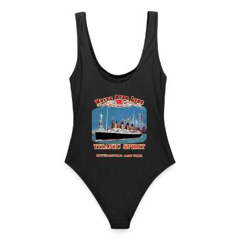 TITANIC SPIRIT creation Louis RUNEMBERG © Adagp - Women's Swimsuit - black - Back - AI Model Female 172 light (172cm)