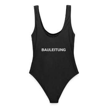 Bauleitung - Bauleiter Geschenk - Frauen Badeanzug - Schwarz - Hinten - AI Model Female 172 light (172cm)