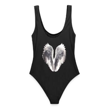 Ailes d’ange - Maillot de bain femme - noir - Dos - AI Model Female 172 light (172cm)
