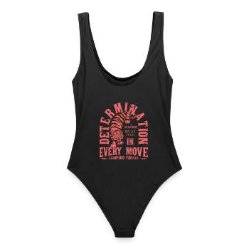 Muay Thai martial arts - Women's Swimsuit - black - Back - AI Model Female 172 light (172cm)
