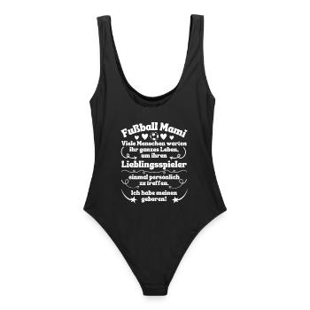 Football Le joueur préféré de maman est né - Maillot de bain femme - noir - Dos - AI Model Female 172 light (172cm)