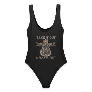 Sors-le de la moto Crâne - Maillot de bain femme - noir - Dos - AI Model Female 172 light (172cm)