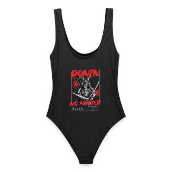 Ronin – Pas de Maître Streetwear Samouraï - Maillot de bain femme - noir - Dos - AI Model Female 172 light (172cm)