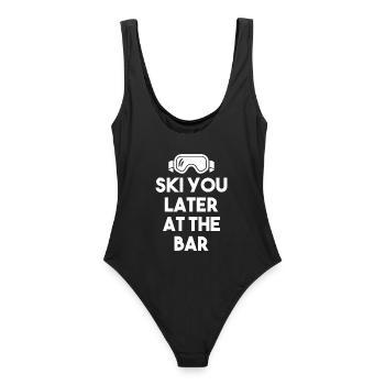 SKI YOU LATER AT THE BAR – Après Ski - Maillot de bain femme - noir - Dos - AI Model Female 172 light (172cm)