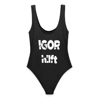 Igor aide - Maillot de bain femme - noir - Dos - AI Model Female 172 light (172cm)