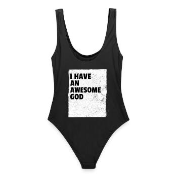 Citation Inspirante Gaucher - Maillot de bain femme - noir - Dos - AI Model Female 172 light (172cm)