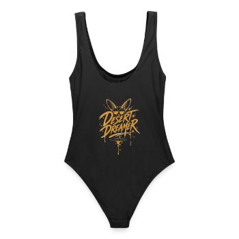 Desert Dreamer Fennec – Dzayer Vibes - Maillot de bain femme - noir - Dos - AI Model Female 172 light (172cm)