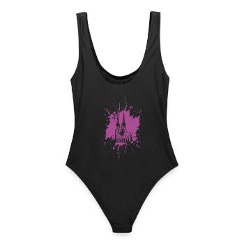 Splash Cathédrale de Cologne - Maillot de bain femme - noir - Dos - AI Model Female 172 light (172cm)