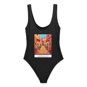 Marrakech La Magie des Couleurs - Maillot de bain femme - noir - Dos - AI Model Female 172 light (172cm)
