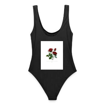 Motif rose Donne vie à la vie... - Maillot de bain femme - noir - Dos - AI Model Female 172 light (172cm)