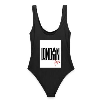 Fan de Londres - Maillot de bain femme - noir - Dos - AI Model Female 172 light (172cm)