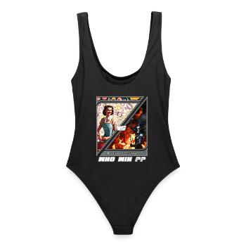 Duel Retro Metal Moderne - Maillot de bain femme - noir - Dos - AI Model Female 172 light (172cm)