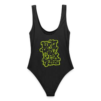 Dérivée construite Fix Repeat 02 - Maillot de bain femme - noir - Dos - AI Model Female 172 light (172cm)