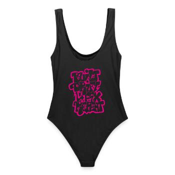 Dérivé construit Correction Répétition 03 - Maillot de bain femme - noir - Dos - AI Model Female 172 light (172cm)