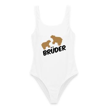 frères - Maillot de bain femme - blanc - Devant - AI Model Female 172 dark (172cm)