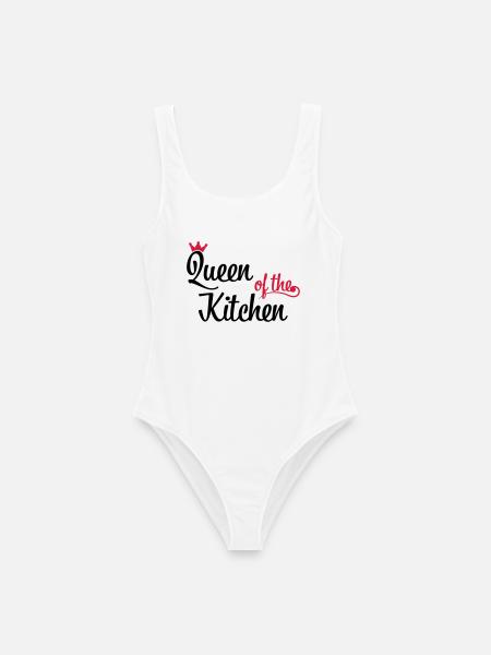Queen of the Kitchen - Frauen Badeanzug - Weiß