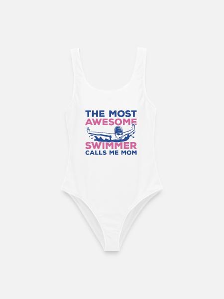 Schwimmer Mutter - Frauen Badeanzug - Weiß