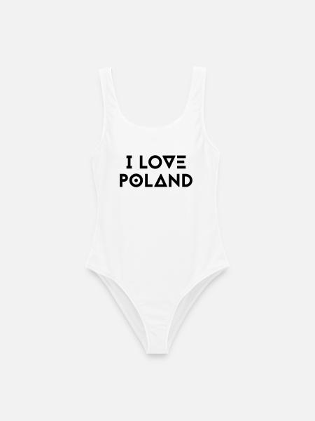 I LOVE POLAND - Frauen Badeanzug - Weiß