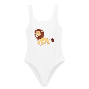Un lion magnifique - Maillot de bain femme - blanc - Devant - AI Model Female 172 dark (172cm)