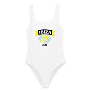 Equipe d’enterrement de vie de garçon IBIZA - Maillot de bain femme - blanc - Devant - AI Model Female 172 dark (172cm)