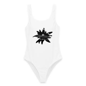 Mondnacht Silhouette Edelweiss - Frauen Badeanzug - Weiß - Vorne - AI Model Female 172 dark (172cm)