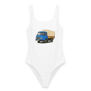 Plateau Est - Maillot de bain femme - blanc - Devant - AI Model Female 172 dark (172cm)