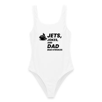 Drôle Jet Ski Dad Bod Été - Maillot de bain femme - blanc - Devant - AI Model Female 172 dark (172cm)